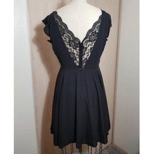 Express Flirty Mini Dress with Lace Detail